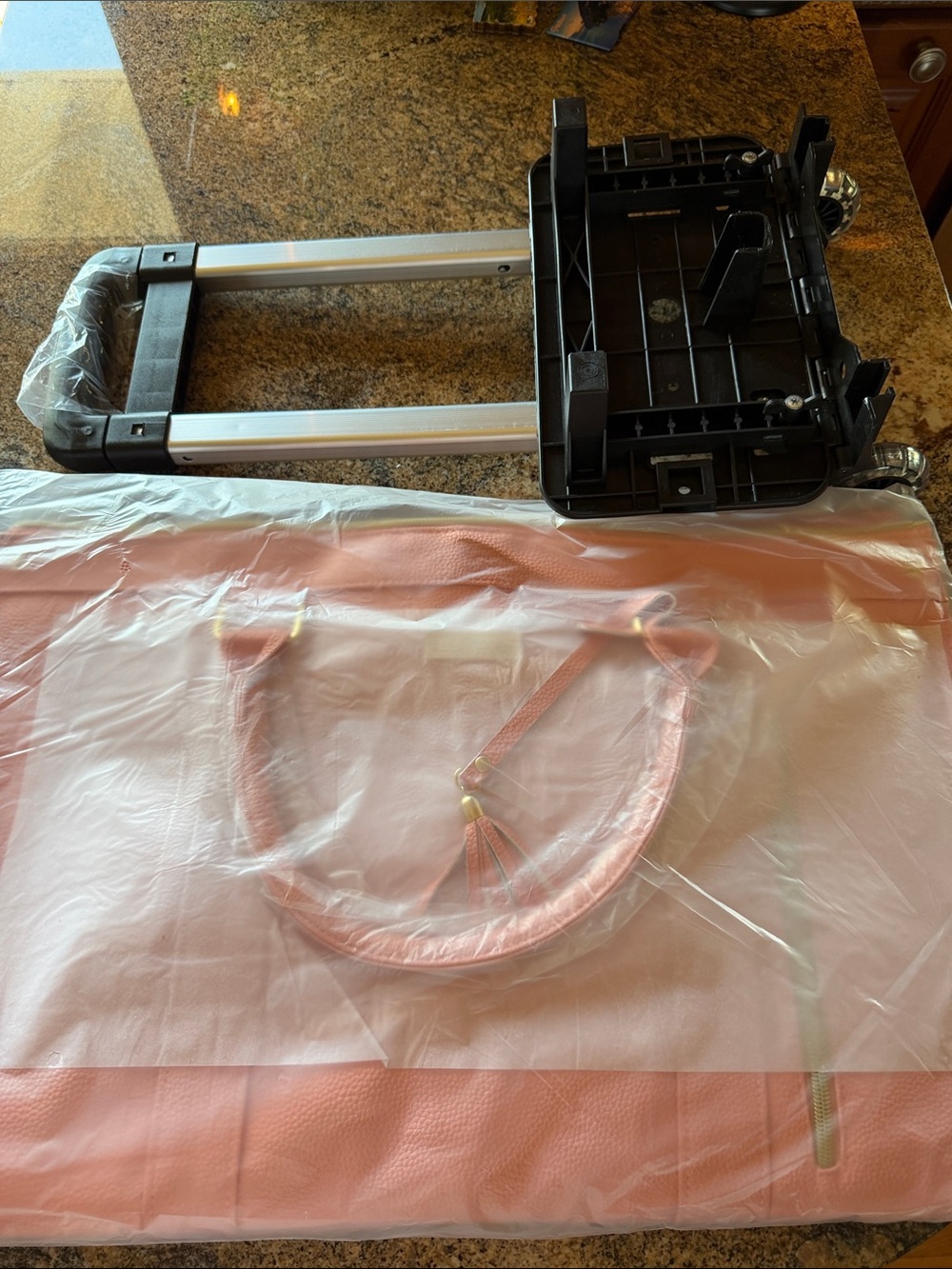 Women's Pink Tote Bag with Top Handles